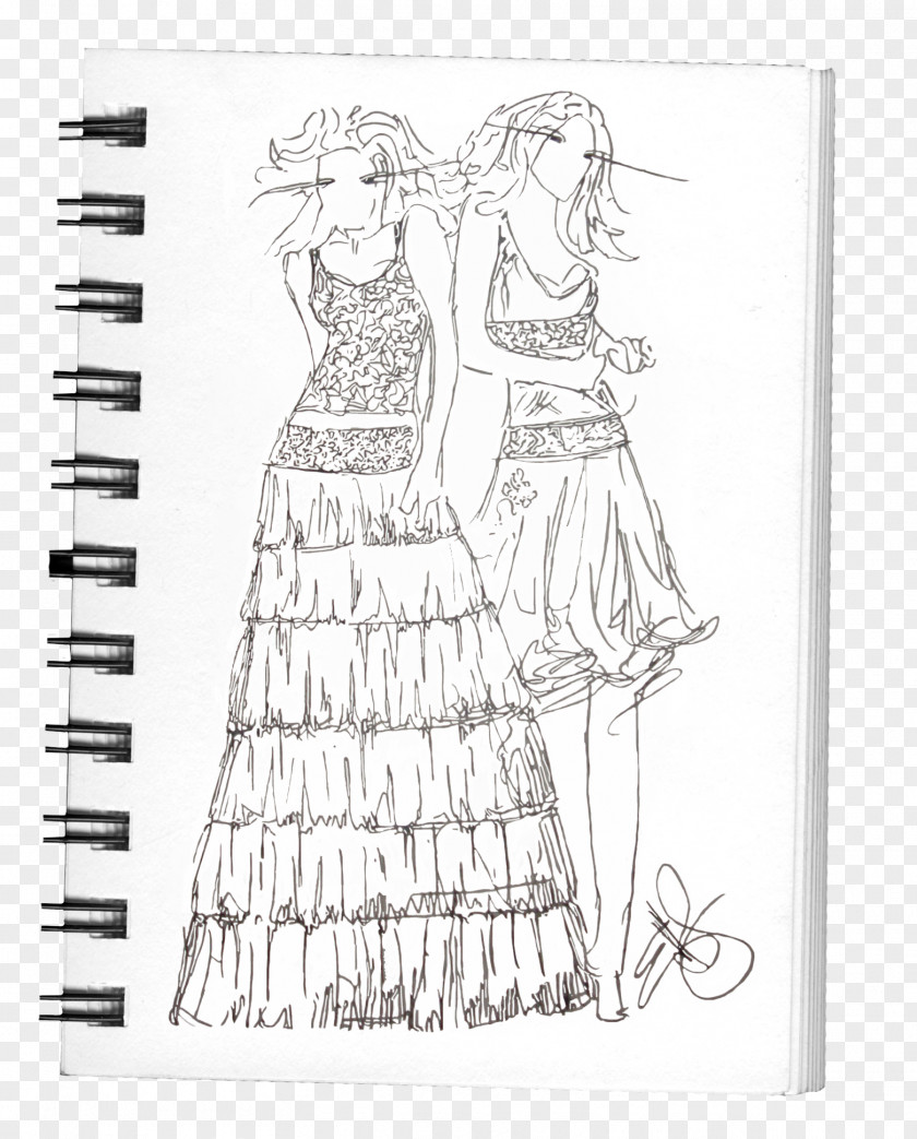 Dress Fashion Design Drawing Sketch PNG