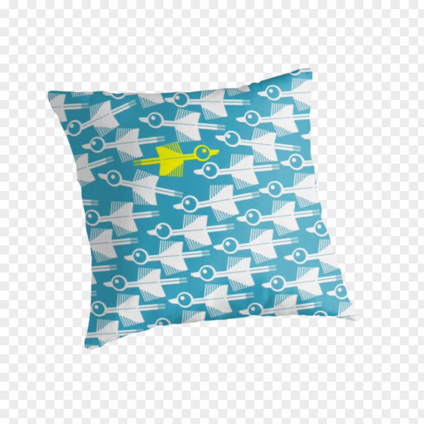 Bird Migration Throw Pillows Cushion Blue White PNG