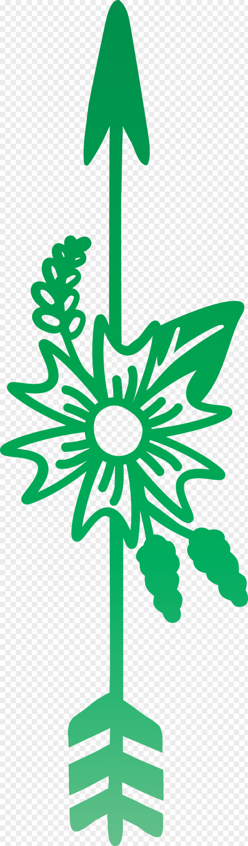 Boho Arrow Flower PNG