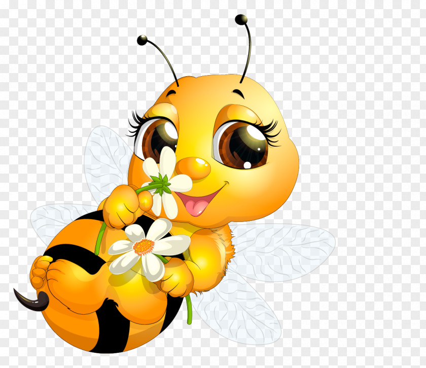 Cute Bee Queen Clip Art PNG
