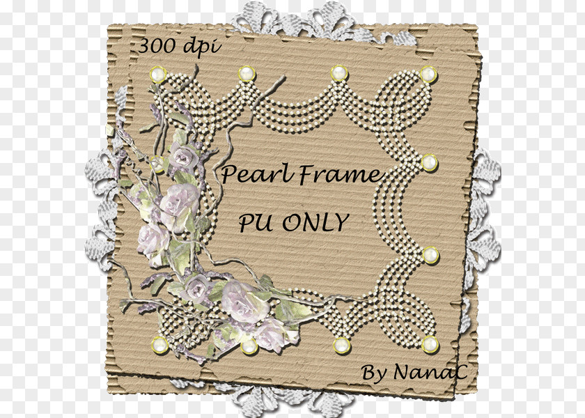Pearl Frames Paper Picture Font PNG