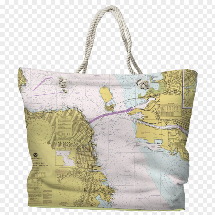 Bag Tote Nautical Chart Handbag PNG