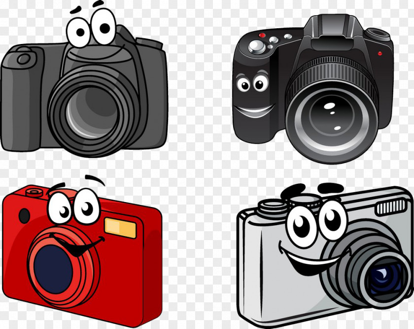 Cartoon Camera Single-lens Reflex PNG