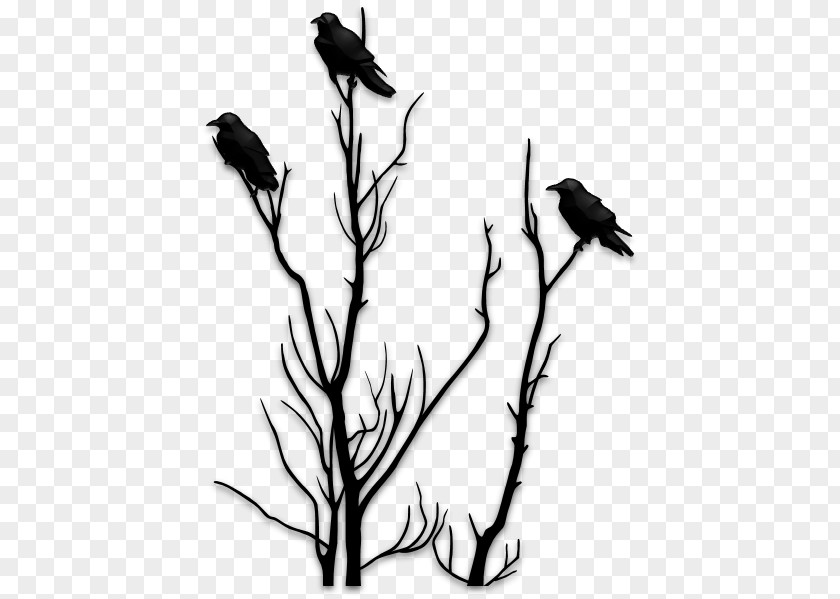 Silhouette Birds Paper Stencil Tree PNG
