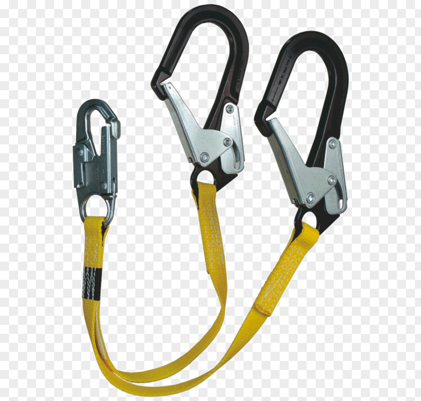 Lanyard Carabiner Fall Arrest Safety Harness Protection PNG
