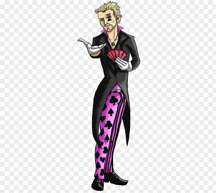 Young Fortune Teller Joker Costume Design PNG