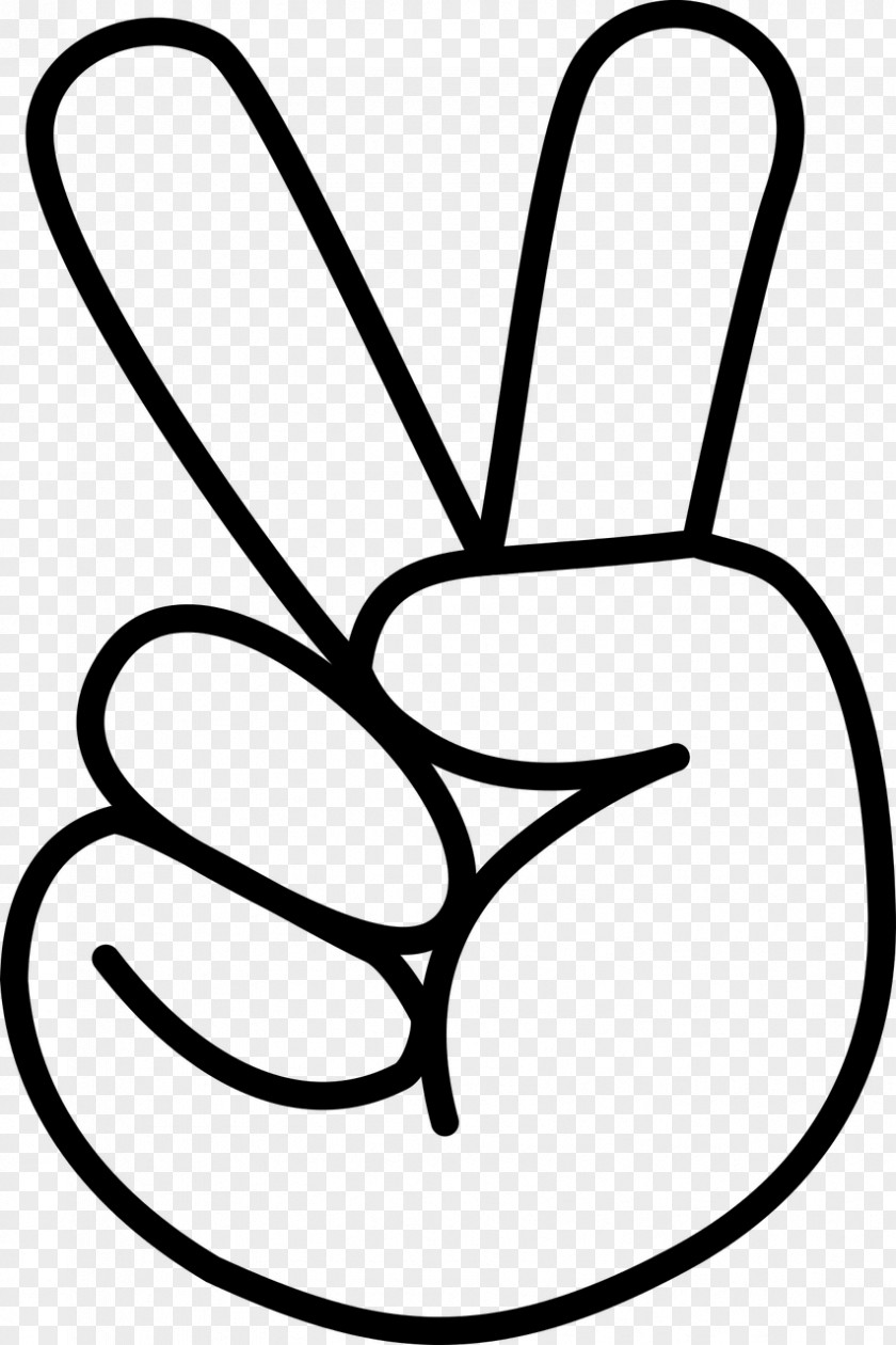 Hand V Sign Peace Symbols Drawing PNG