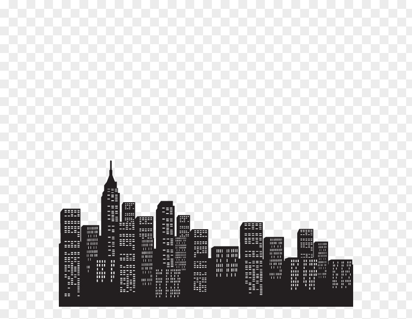 Skyscraper Skyline Sticker Wall New York City PNG