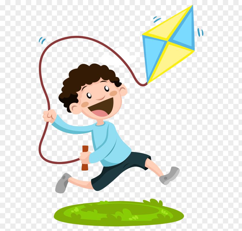 Cartoon Characters,fly A Kite Child Gross Motor Skill Play Clip Art PNG