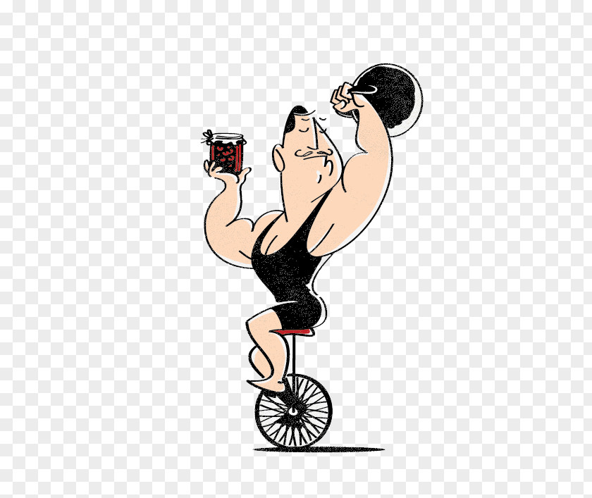 Fitness People Cartoon Illustration PNG