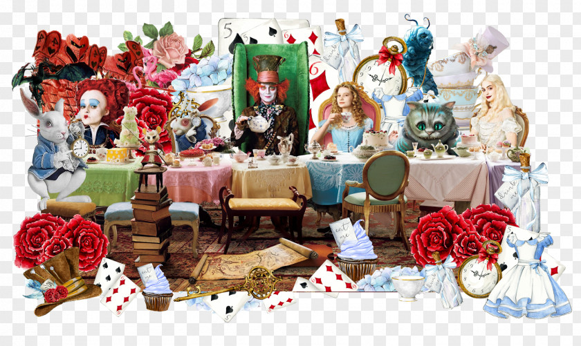 Tea Party Alice's Adventures In Wonderland Queen Of Hearts Paper Painting PNG