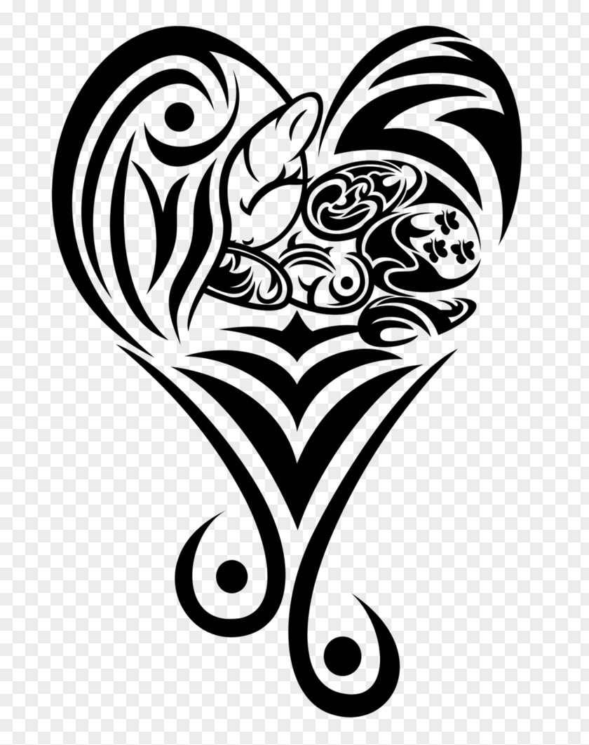 Tribal Rainbow Dash Heart Fluttershy Rarity Tattoo PNG