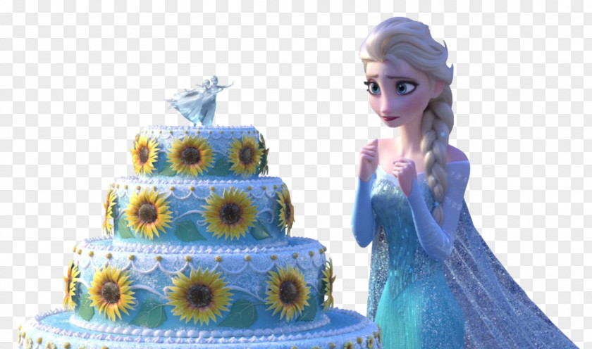 Frozen Elsa Hans Kristoff Anna Birthday Cake PNG