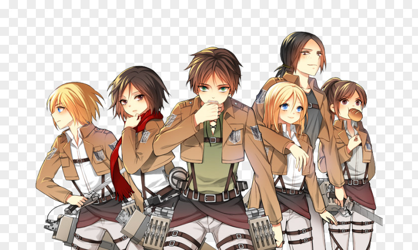 Tessa Yeager Eren Mikasa Ackerman Levi Armin Arlert Sasha Braus PNG