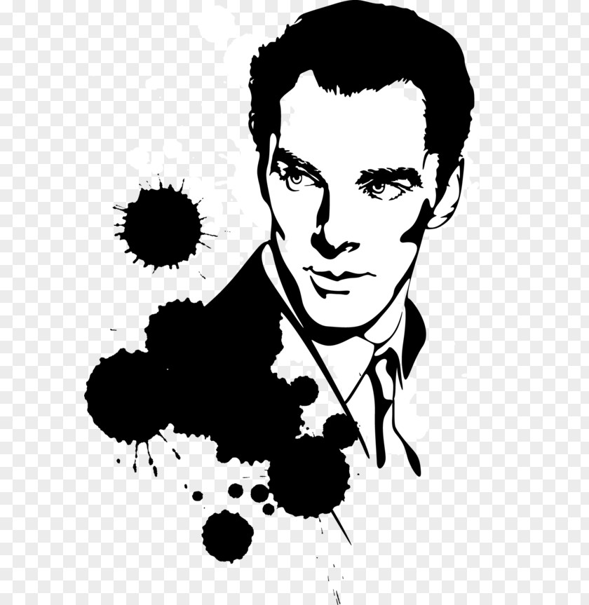 Benedict Cumberbatch Sherlock Holmes Professor Moriarty Black And White PNG