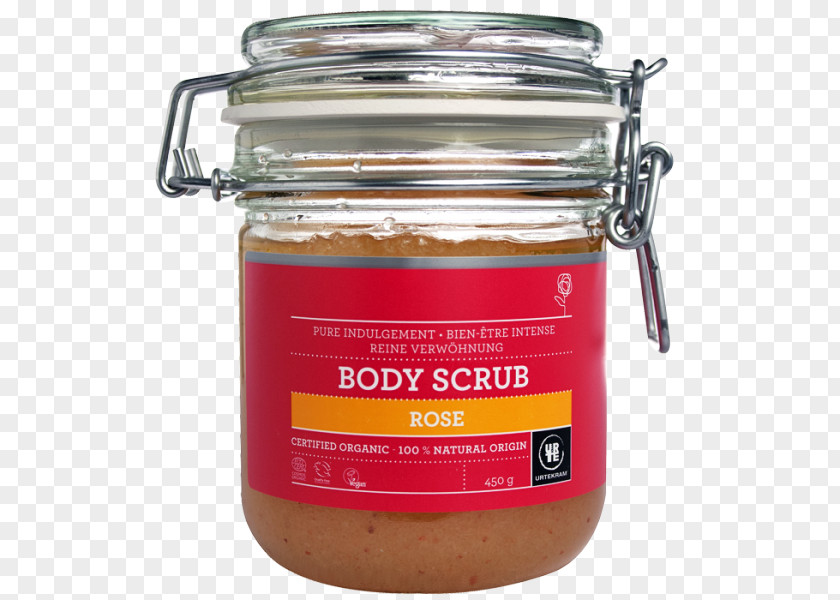 Body Scrub Exfoliation Lotion Cosmetics Urtekram Rose PNG