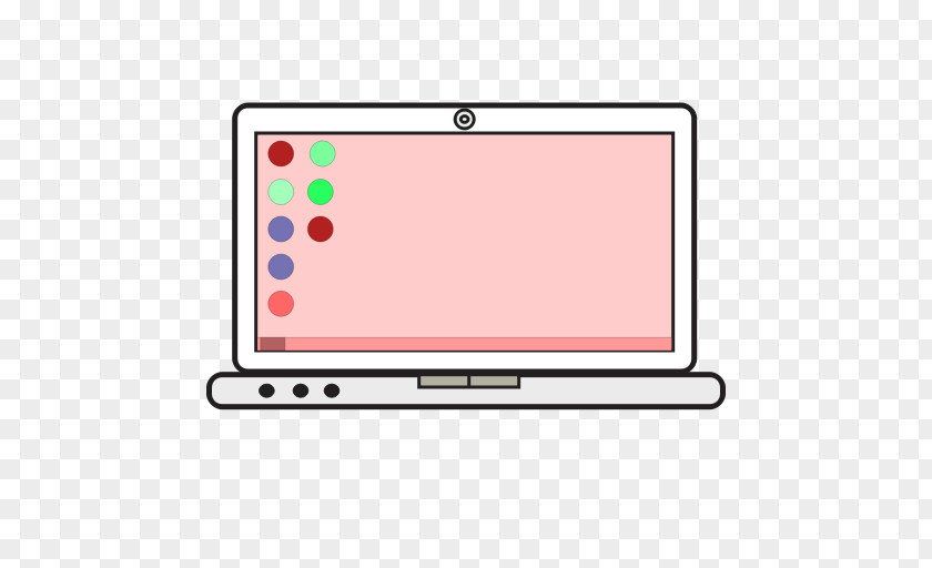 Cartoon Computer Laptop Personal Monitor Icon PNG