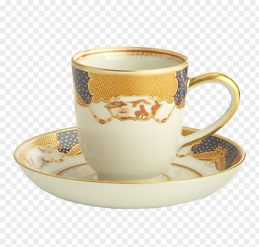 Cup Coffee Porcelain Saucer Demitasse Tableware PNG