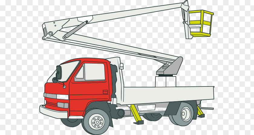 Self Made Commercial Vehicle Aerial Work Platform Car Truck Crane PNG