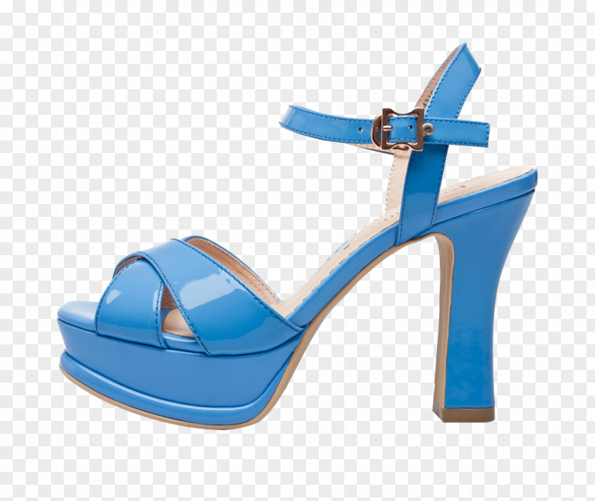 Blue High-heeled Sandals Footwear Sandal Shoe PNG