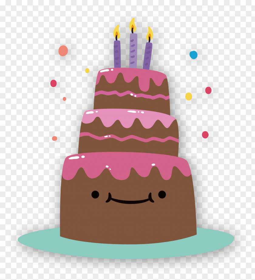 Cartoon Chocolate Cake Birthday Wish Greeting Card Happy To You PNG