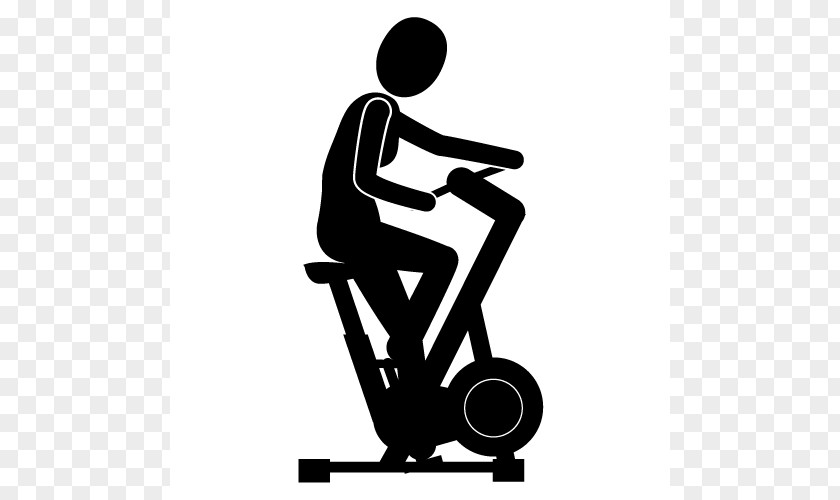 Exercise Silhouette Cliparts Stationary Bicycle Physical Clip Art PNG