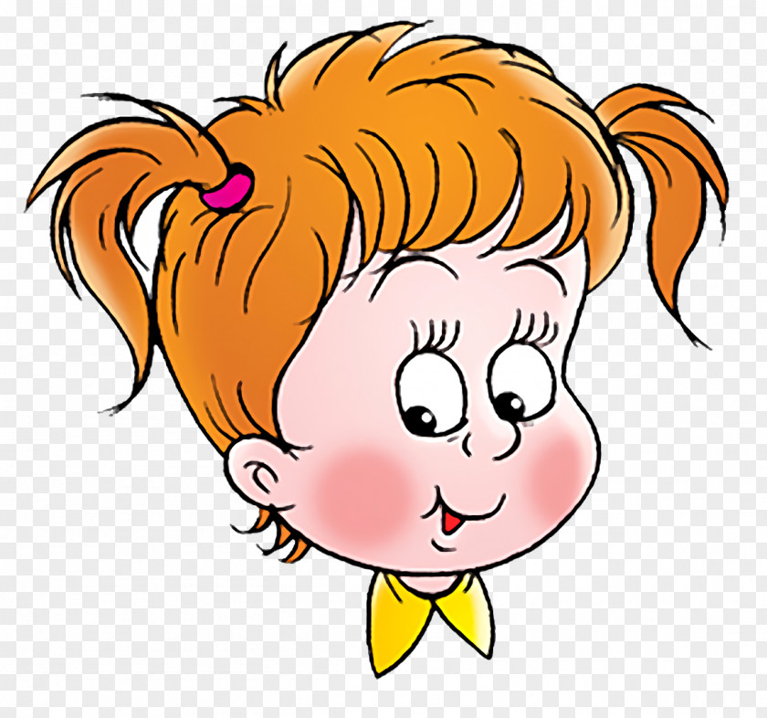 Nose Pink Cartoon Face Hair Cheek Facial Expression PNG