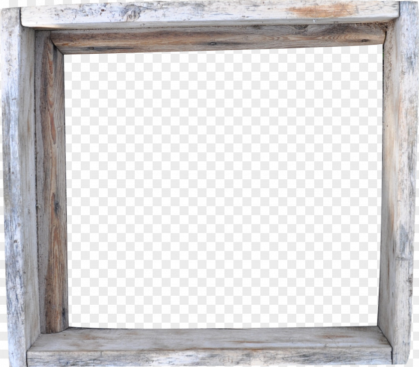 Old Wood Frame Photo Picture Paper PNG