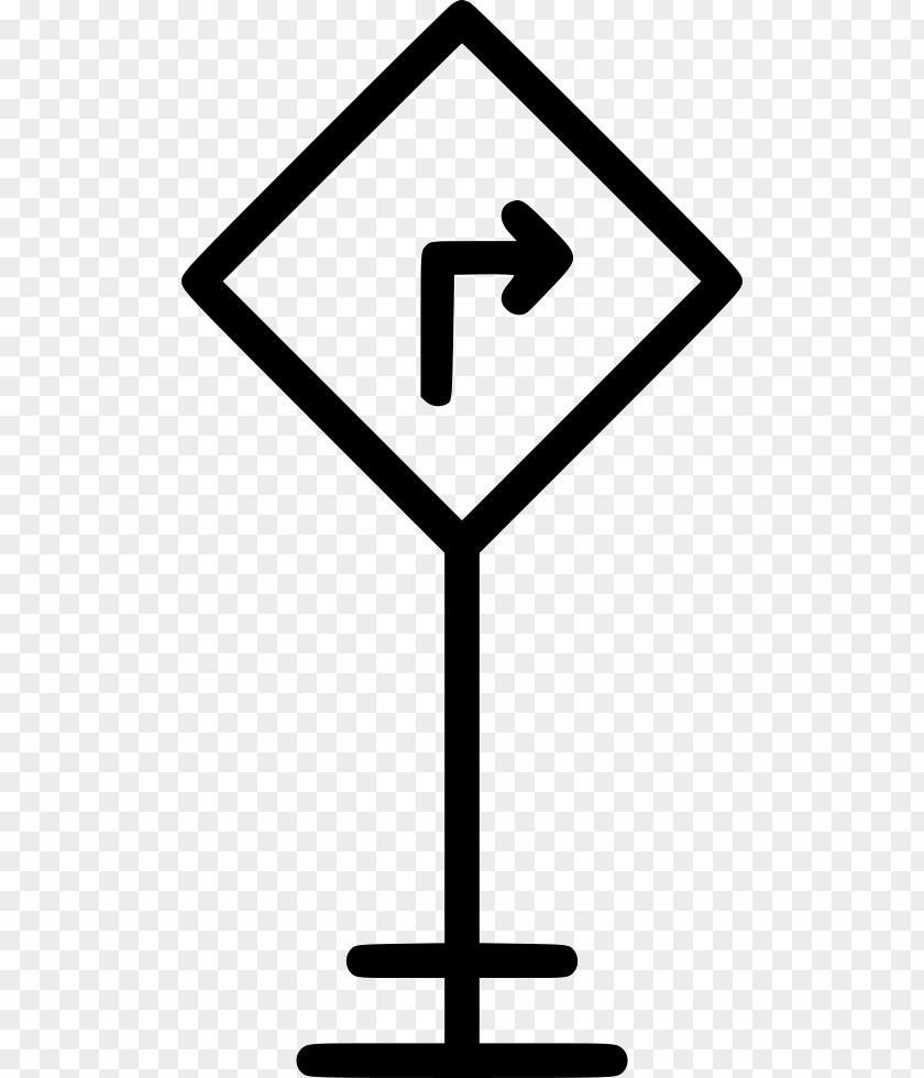 Right Turn Ahead Sign Clip Art PNG