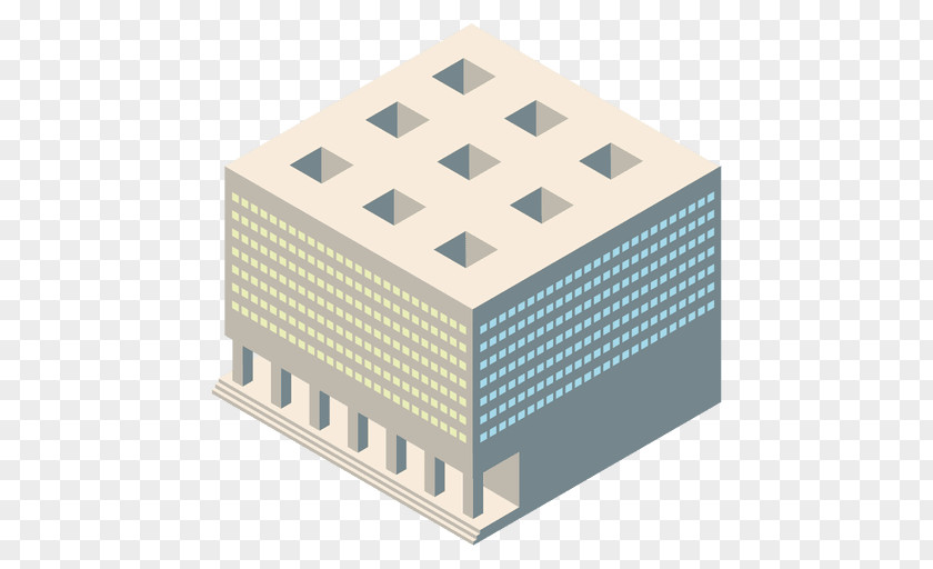 3d Isometric Building Vexel PNG