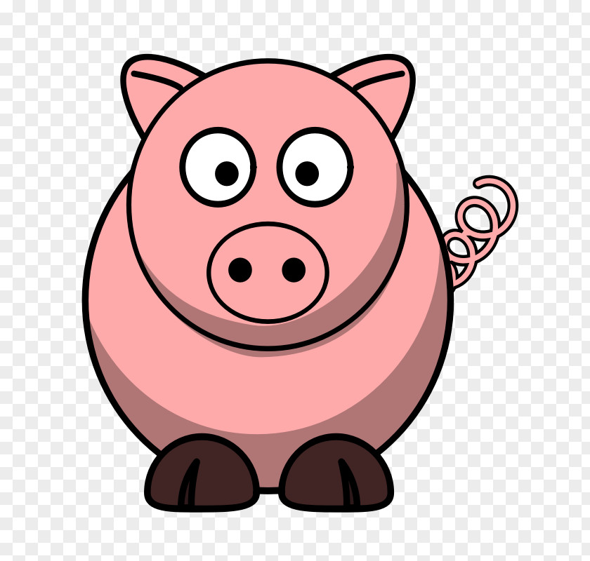 Cow Outline Domestic Pig Cartoon The Three Little Pigs Clip Art PNG