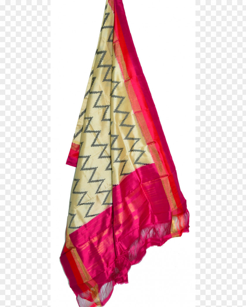 Handloom Silk Ikat Pochampally Saree Dupatta PNG