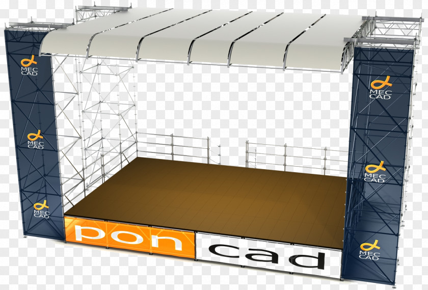 Stage Scaffolding Drawing Structure 3D Modeling PNG