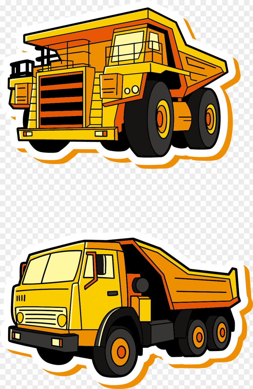 Transport Of Gold Ore Trucks Car Pickup Truck Dump Flatbed PNG