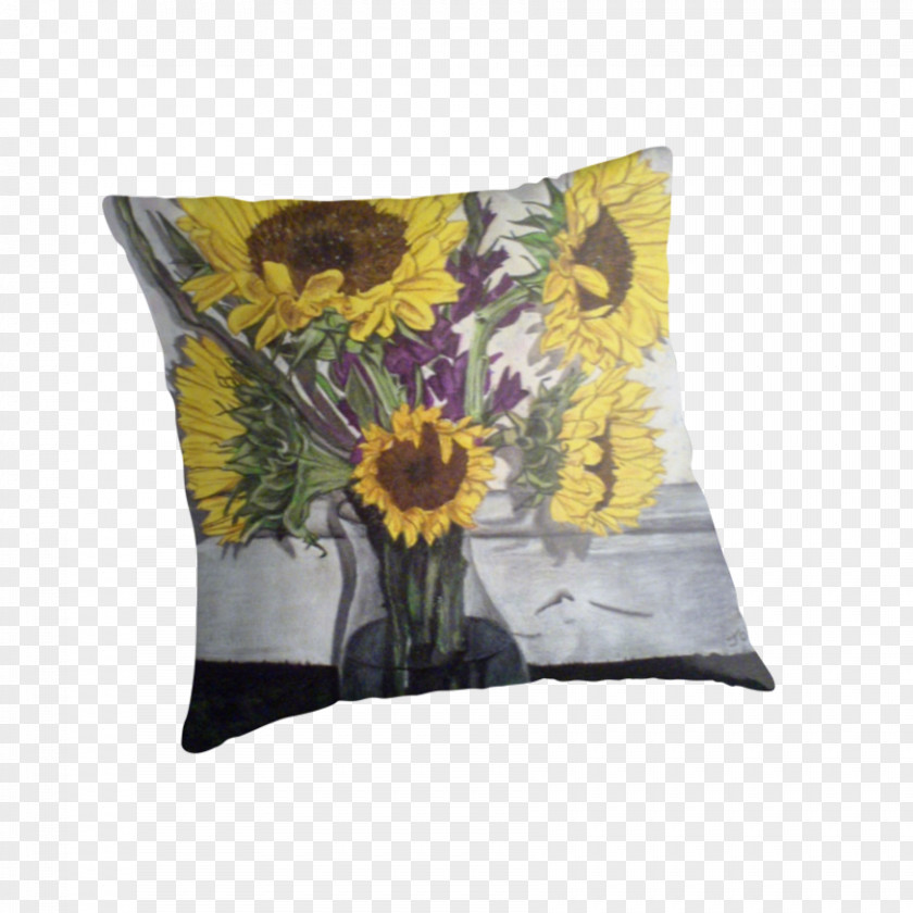 Pillow Throw Pillows Cushion Sunflower M PNG