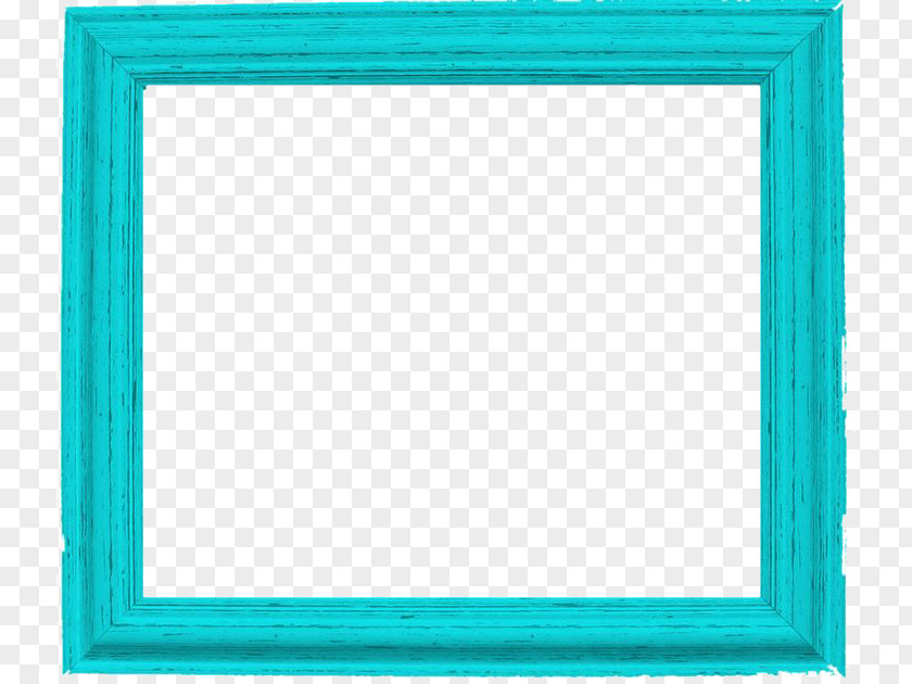 Teal Border Frame Pic Square Area Text Picture Pattern PNG