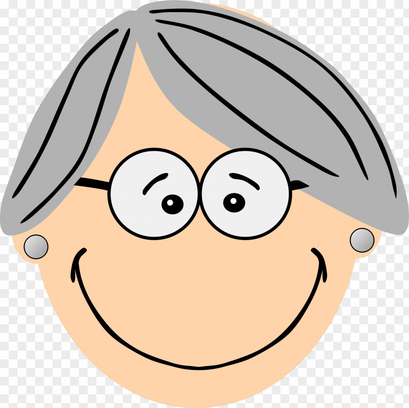 Grandma Face Boy Clip Art PNG