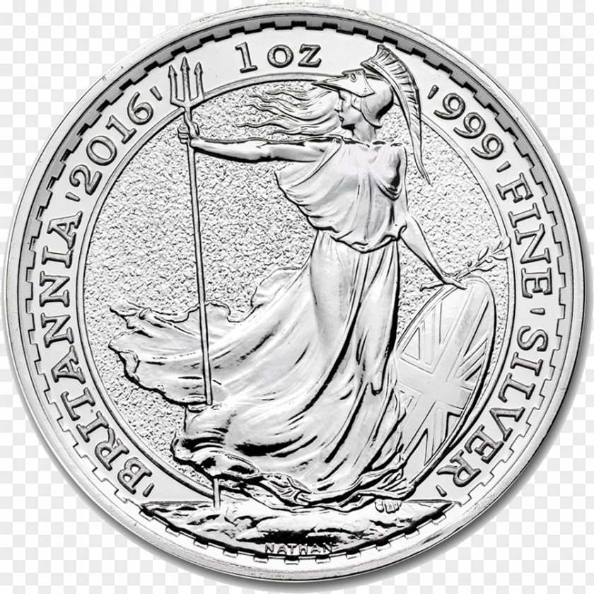 Silver Coin Royal Mint Britannia Bullion PNG