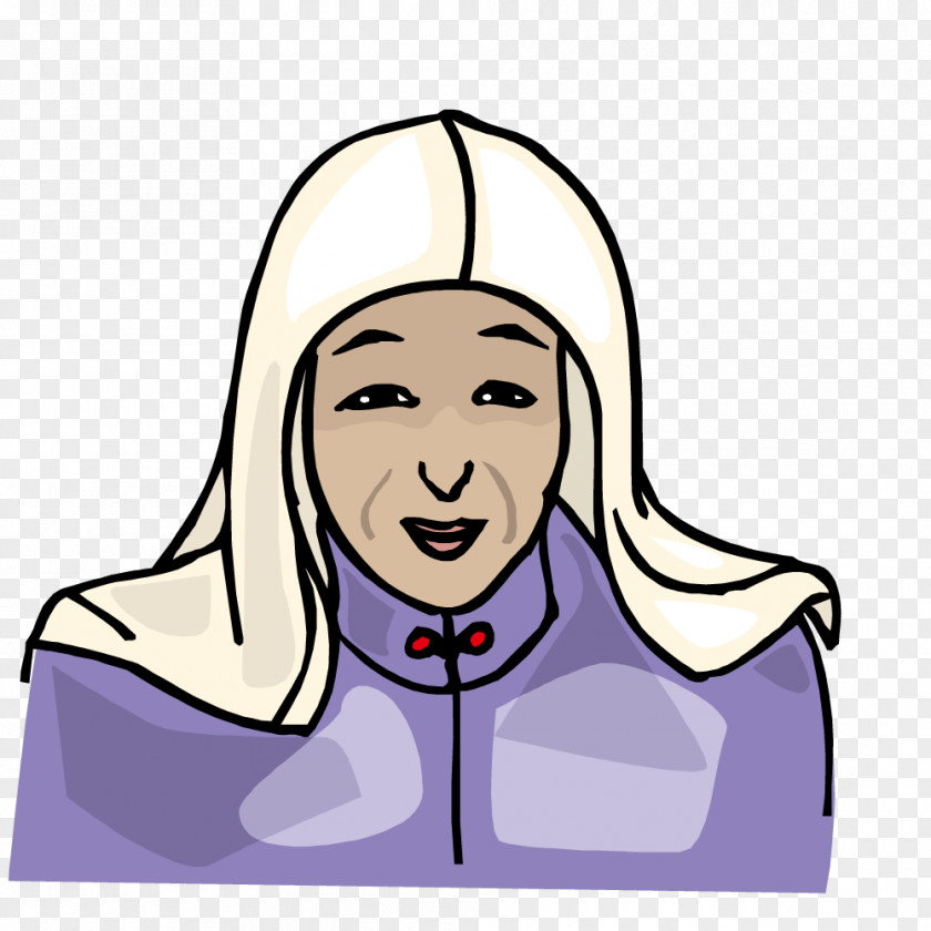 Woman With White Headscarf Avatar Clip Art PNG