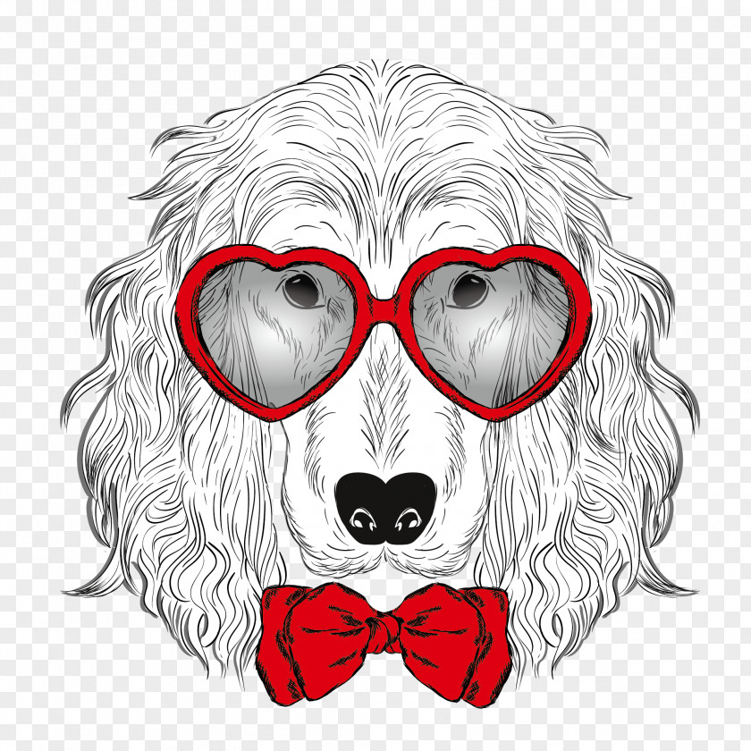 Fashion Dress Up Sketch Creative Dogs Dog Visual Arts Snout Black And White Cartoon PNG