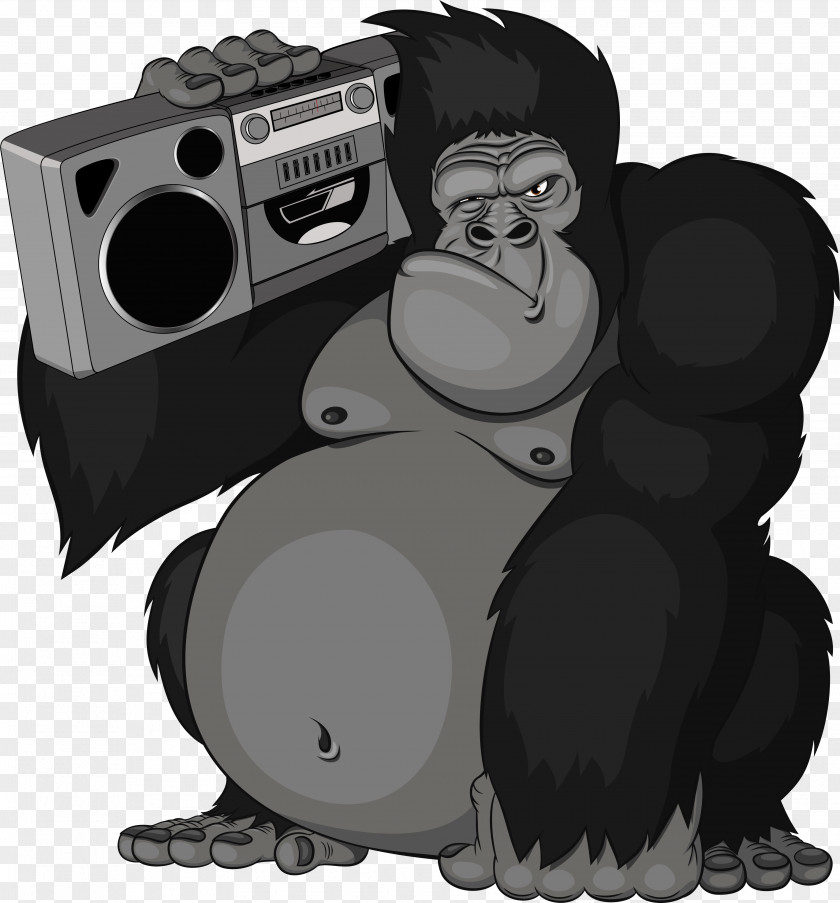 Gorilla Ape Clip Art Vector Graphics Illustration PNG