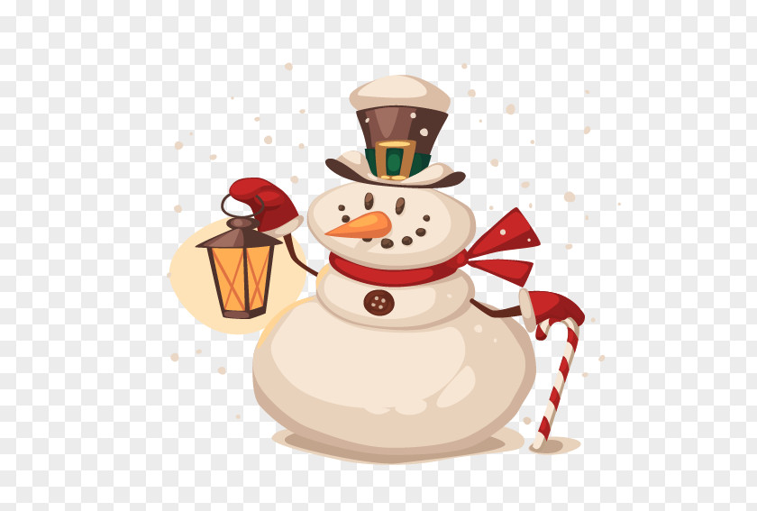 Snowman Santa Claus Christmas Illustration PNG
