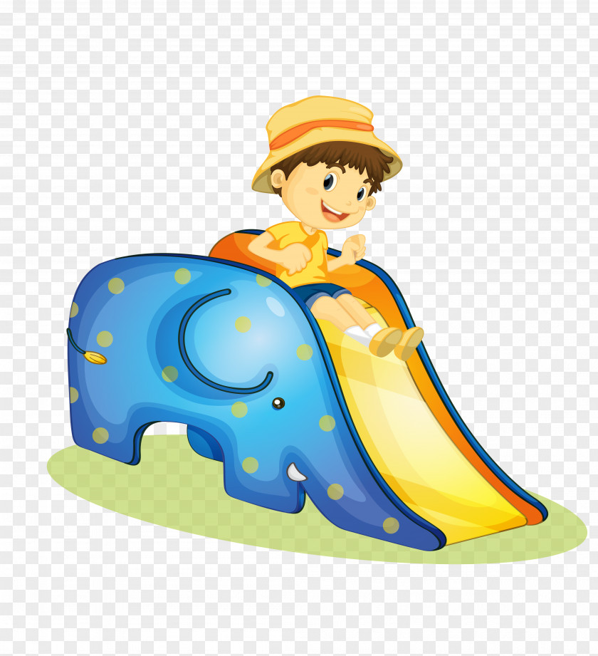 Vector Cartoon Slides Boy Clip Art PNG