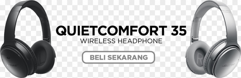 Black Headphones Bose QuietComfort 35 Headset Corporation Wireless PNG