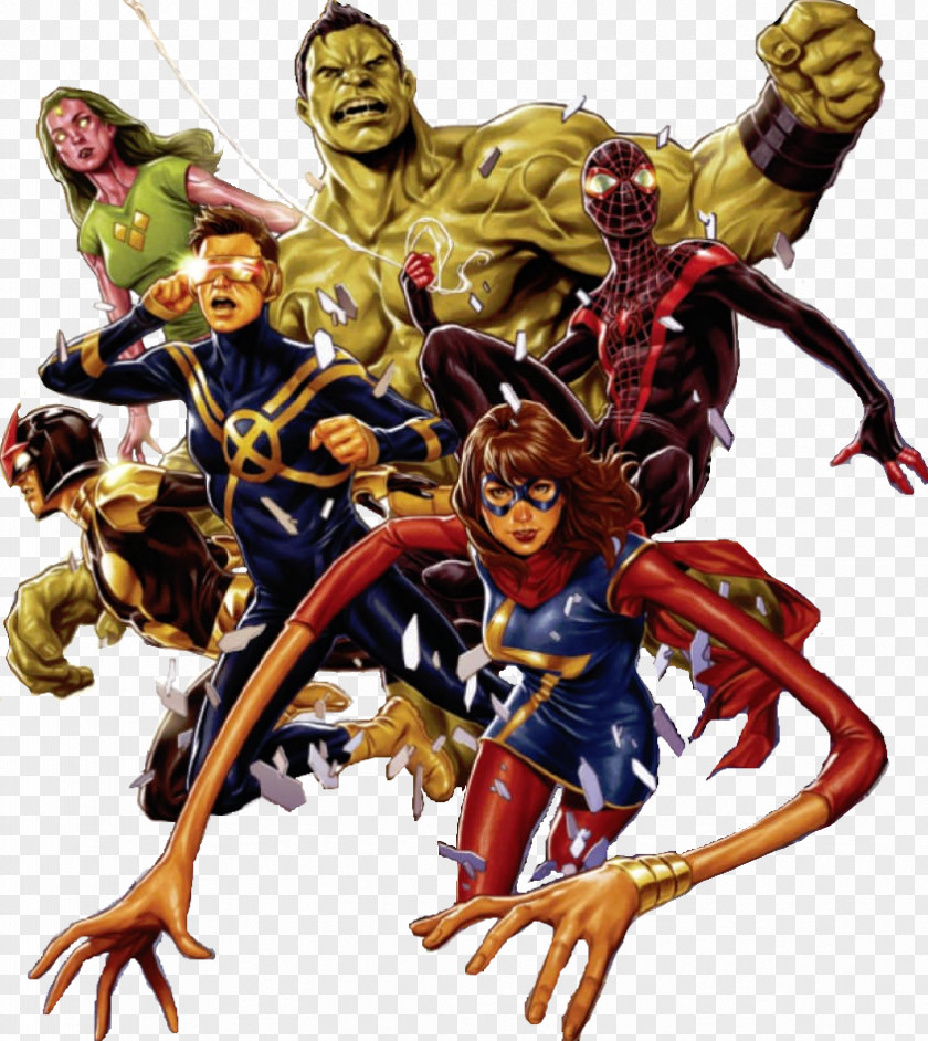 Marvel Now Spider-Man Iron Man Nova Champions Comics PNG