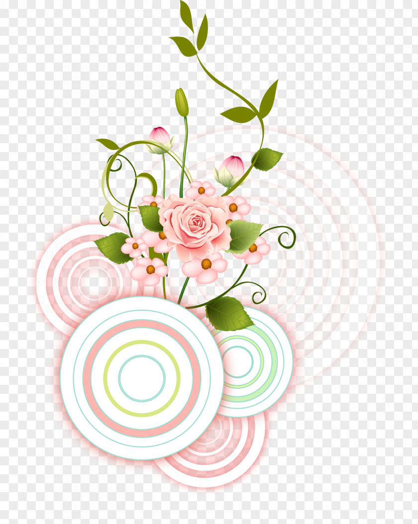 Vector Flower Vine Mothers Day PNG