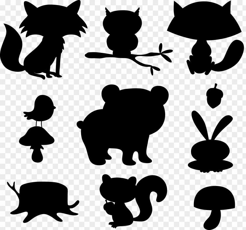 Cat Clip Art Pattern Silhouette Black M PNG