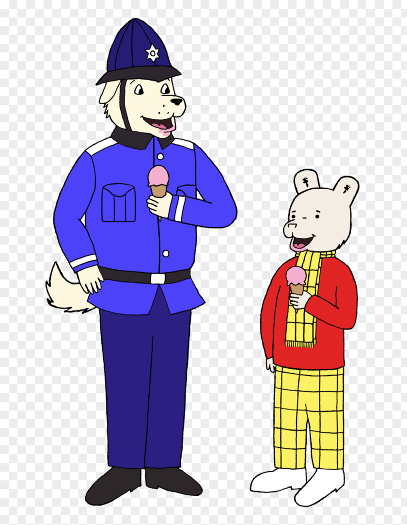 Ice Cream Rupert Bear Character And Growler PNG
