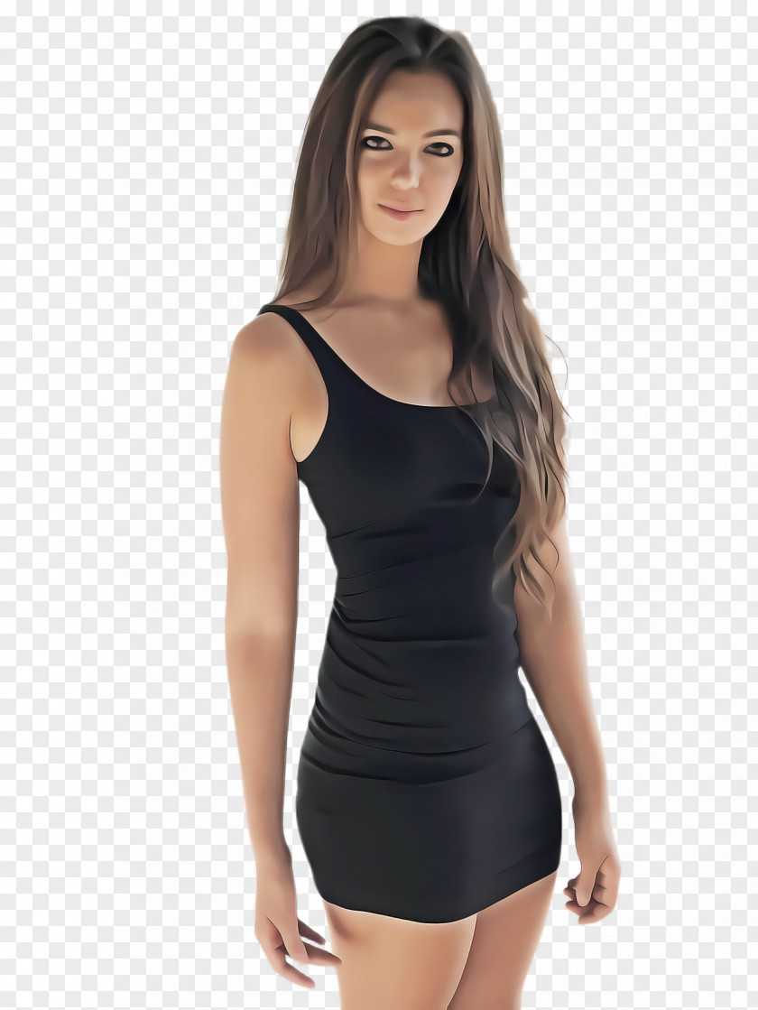 Little Black Dress Sleeve Clothing Shoulder Neck PNG