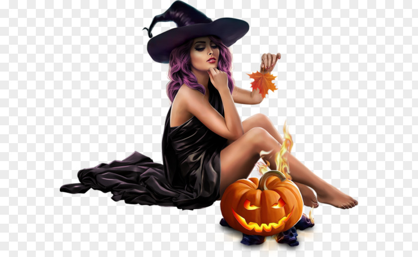 Witch Pumpkin Halloween PNG